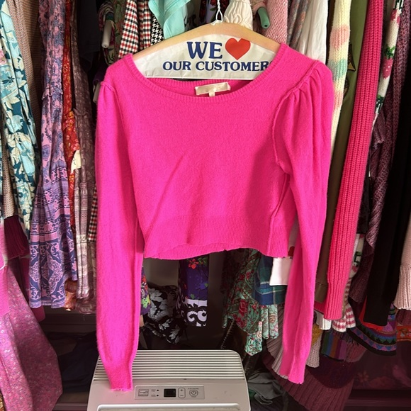 Trade/sell Loveshackfancy Lune cashmere sweater small EUC💜🌺 - Picture 5 of 5